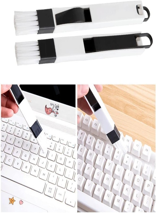 Roktry 2 in 1 Hand-held Groove Gap Cleaning Tools with Dustpan Door Window Track Cleaning Brushes Air Conditioning Shutter Cleaning Brushes Keyboard Wardrobe Dust Removal Cleaning Brush - Image 3